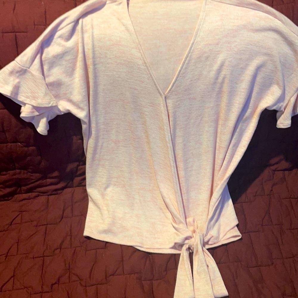 GAP Women Lg Pink Wrap tie Nice Top